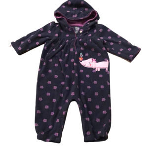 Carters Just One You Puppy Floral Fleece Outfit